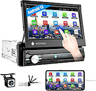 Автомагнітола CAMECHO Android 13 Single Din сенсорний екран з GPS, Bluetooth /Wi-Fi/AUX/FM RDS резервна камера