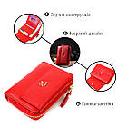 Яскравий жіночий гаманець із місткою монетницею на блискавці з натуральної шкіри Tony Bellucci 22013 Червоний, фото 4