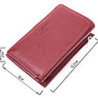 Шкіряний жіночий гаманець у три додавання ST Leather 22489 Бордовий, фото 4