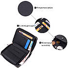 Портмоне для жінок на блискавці в класичному кольорі із натуральної шкіри ST Leather 19488 Чорний, фото 4