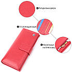 Жіночий гаманець на чотири відділення для купюр з натуральної шкіри ST Leather 22549 Червоний, фото 4