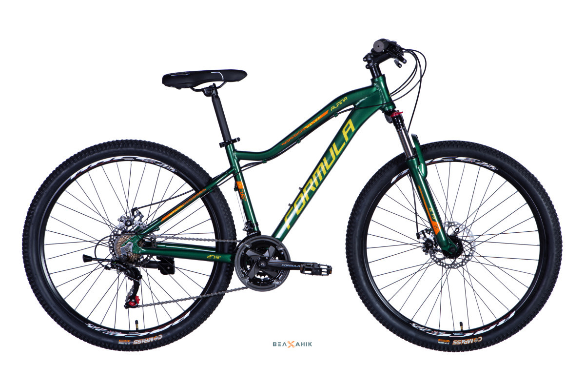 Велосипед 27,5" Formula ALPINA DD FR (рама 16") AL зелено-жовтий