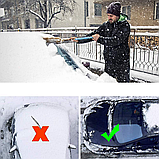 Захисний чохол на лобове скло автомобіля 140х105см зі світловідбивними смугами / Двосторонній тент накидка, фото 2