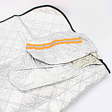 Захисний чохол на лобове скло автомобіля 140х105см зі світловідбивними смугами / Двосторонній тент накидка, фото 3