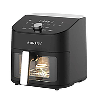 Аерофритниця Sokany SK-10054 Аерогриль з антипригарним покриттям, 1800 Вт, сенсорне керування