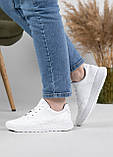Жіночі кросівки білі з пресованої шкіри (ЛК 14 б), фото 9