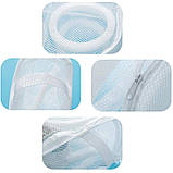 Мішок для прання взуття 28*25*8 см, Білий / Органайзер для прання взуття / Взуттєвий мішок у пральну машину, фото 5