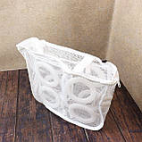 Мішок для прання взуття 28*25*8 см, Білий / Органайзер для прання взуття / Взуттєвий мішок у пральну машину, фото 10