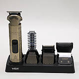 Акумуляторна машинка для стрижки 8в1, з LED дісплеєм, VGR V 110 / Тример для бороди / Набір для стрижки, фото 2