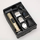 Акумуляторна машинка для стрижки 8в1, з LED дісплеєм, VGR V 110 / Тример для бороди / Набір для стрижки, фото 8