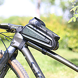 Велосипедна сумка на раму, 6'-6,5', з козирком / Жорстка сумка для велосипеда / Велосумка на велосипед, фото 2