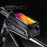 Велосипедна сумка на раму, 6'-6,5', з козирком / Жорстка сумка для велосипеда / Велосумка на велосипед, фото 6