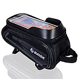 Велосипедна сумка на раму, 6'-6,5', з козирком / Жорстка сумка для велосипеда / Велосумка на велосипед, фото 8