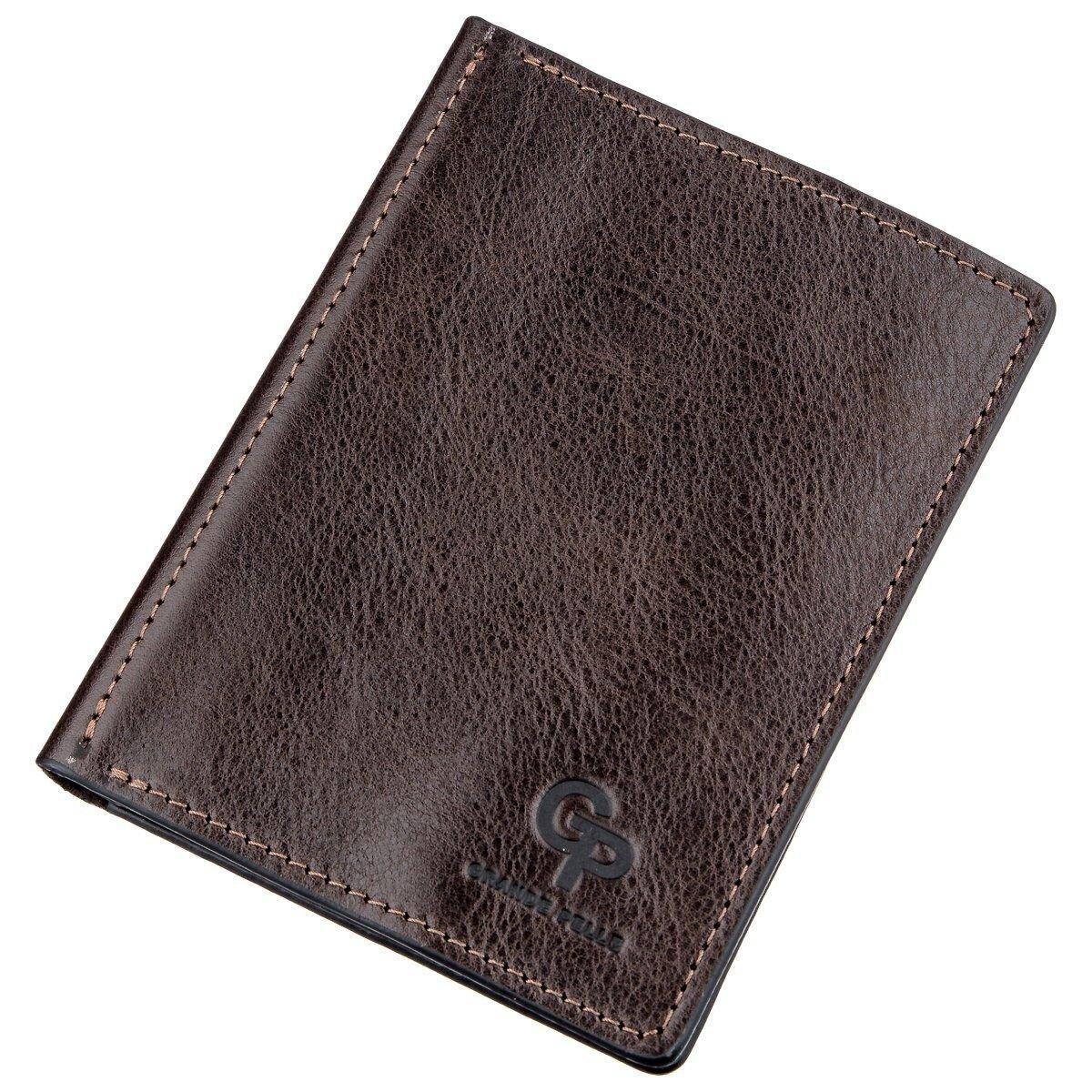 Обкладинка для автодокументів м'яка шкіра GRANDE PELLE 11191 Коричнева, фото 1