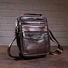 Мессенджер чоловічий на одне відділення 20246 Vintage Коричневий, фото 5