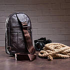 Сумка чоловіча через плече Vintage 14986 Коричнева, фото 6