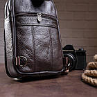 Сумка чоловіча через плече Vintage 14986 Коричнева, фото 7