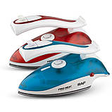 Парова праска з висувною ручкою 800Вт, від мережі, R 1259B, Синій / Дорожня електрична праска / Електропраска, фото 3