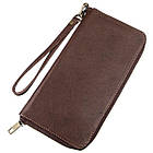 Чоловічий горизонтальний шкіряний клатч SHVIGEL 19121 Коричневий, фото 2