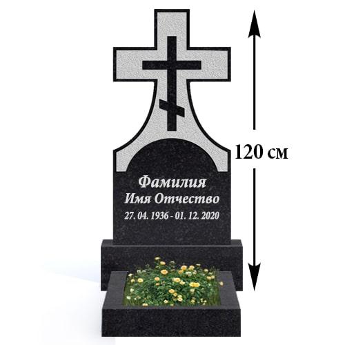 Гранітний хрест на могилу (100-50) К-05, фото 1