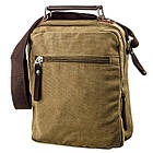 Сумка вертикальна текстильна Vintage 20154 Хакі, фото 2