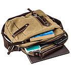 Сумка вертикальна текстильна Vintage 20154 Хакі, фото 5