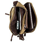 Сумка вертикальна текстильна Vintage 20154 Хакі, фото 6