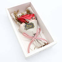 Мильна троянда в подарунковій упаковці, G-2 / Подарунок дівчині