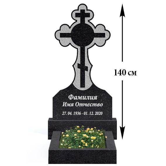 Гранітний хрест на могилу (120-60) К-07, фото 1