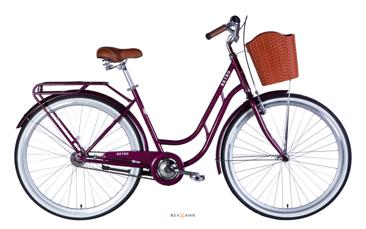 Велосипед 28" Dorozhnik RETRO Velosteel (рама 19") ST малиновий