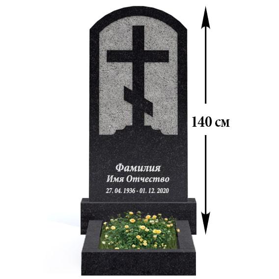 Гранітний хрест на могилу (120-60) К-14, фото 1