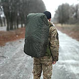 Рюкзак армійський 70 л з підсумками 65х16х35 см, A21 Оливковий / Тактичний рюкзак / Сумка туристична, фото 6