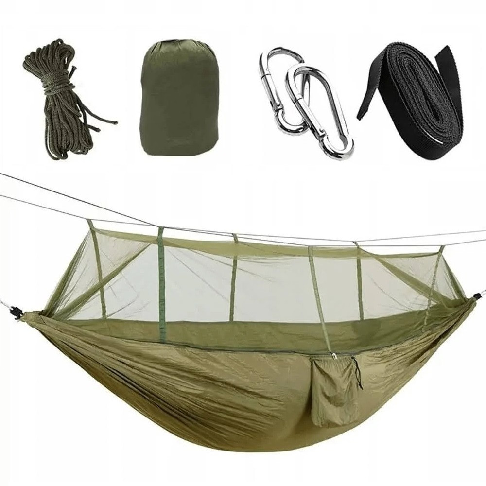 Туристичний гамак 2,6х1,3 м, на 200 кг, з москітною сіткою HAMMOCK NET