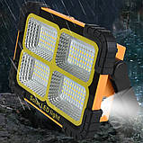 Комплект 2 шт Акумуляторний ліхтар на сонячній батареї 3600мАг Working Lamp JN-881 / Світлодіодний прожектор, фото 3