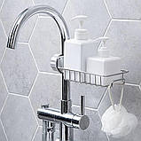 Органайзер для миття (17х10,5х4см) HELPER XL-232 / Кухонна регульована полиця на змішувач, фото 9