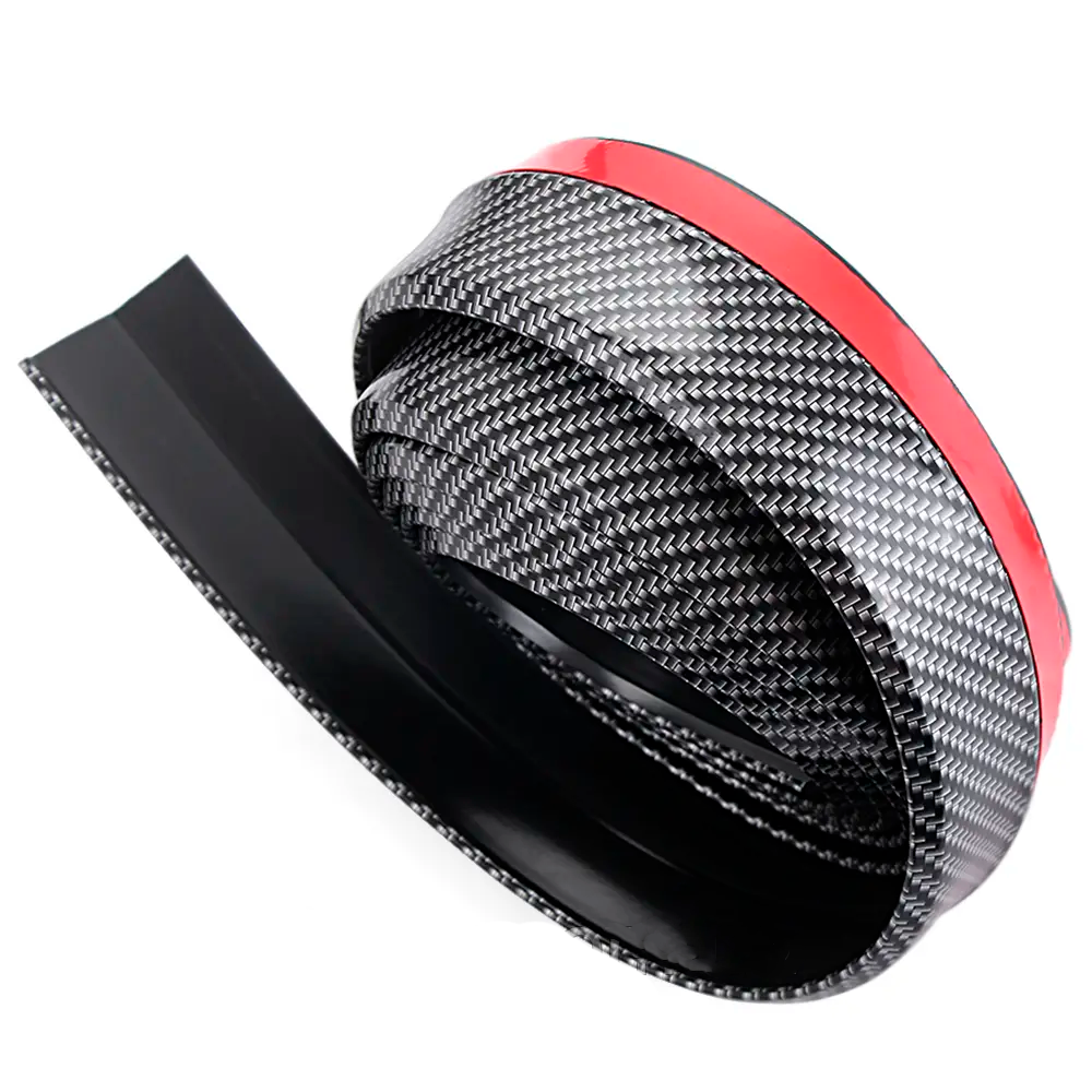 Універсальний молдинг 2,5 м, на передній бампер автомобіля SAMURAI CARBON / Гумова губа на бампер