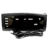 Електронний годинник CX 868, від мережі, з зеленим підсвічуванням / Настільний мережевий годинник з будильником, фото 5