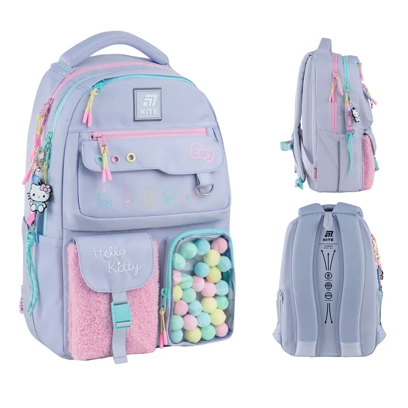 Рюкзак Kite Education teens 2587M Hello Kitty 42x29x17, 17 л (130-145 см)