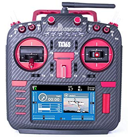 FPV пульт Radiomaster TX16S MAX ELRS Carbon Red + акумулятори + оригінальний ремінь