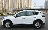 Дефлектори вікон вітровики з хром окантовкою (нерж.) для Mazda CX-5 2017+, фото 3