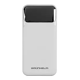 Power Bank — Портативна батарея 10.000 mAh. білий — GP-10WQC швидке заряджання 22.5W GRUNHELM