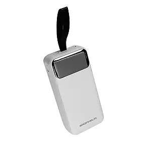 Power Bank — Портативна батарея 30.000 mAh. білий — GP-30WQC. швидке заряджання 22.5W GRUNHELM