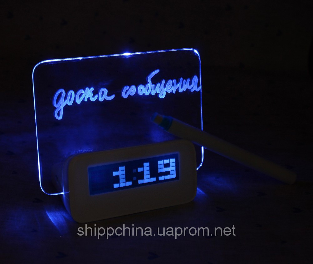 LED настільний годинник дошка для повідомлень новинка