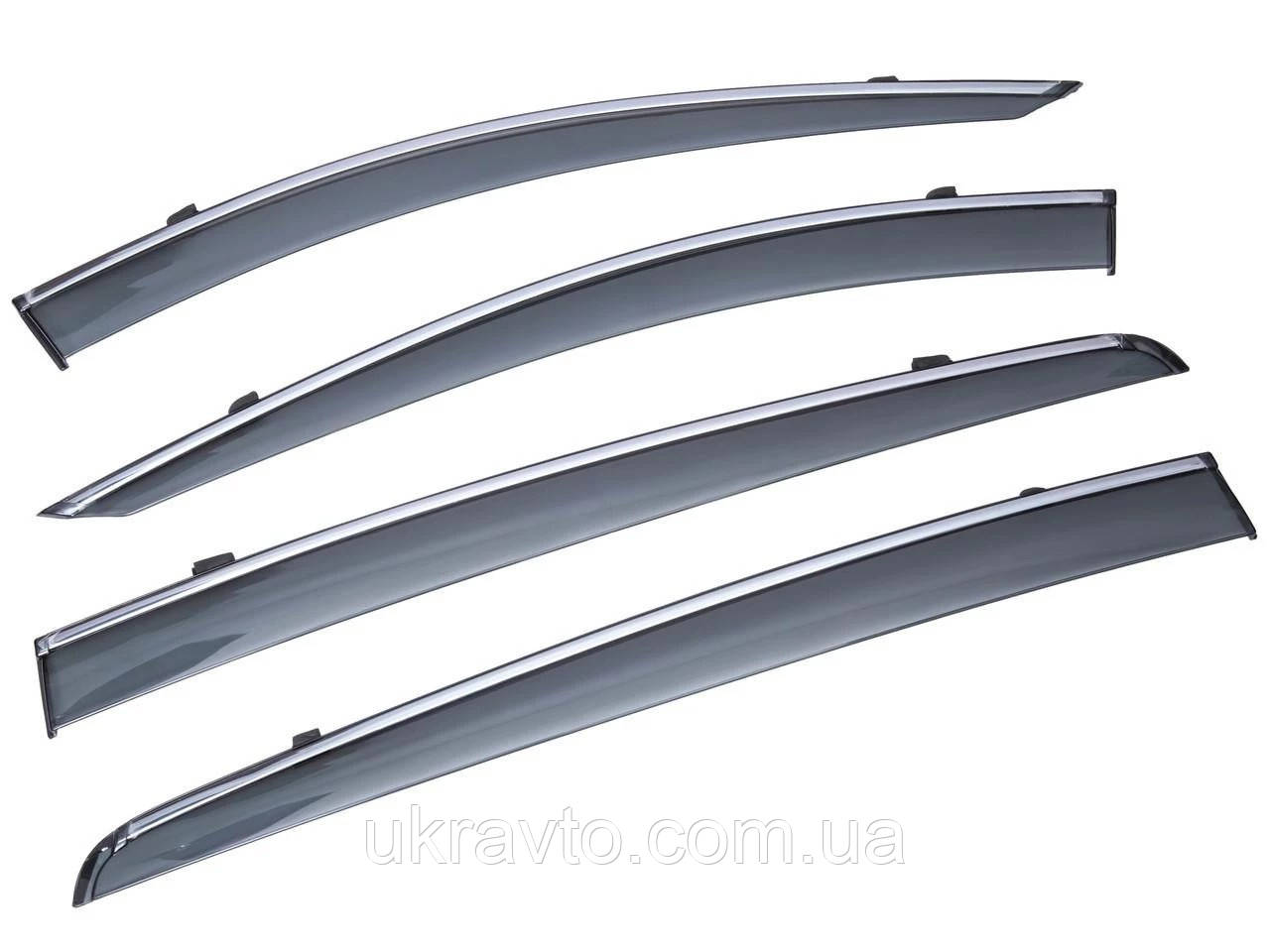 Вітровики з хромом (4 шт.) Nissan Qashqai 2006-2014