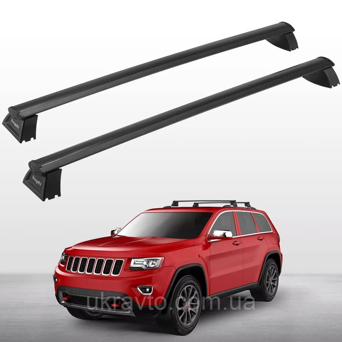 Перемички на рейлінги Jeep Grand Cherokee 2011-2020 чорні