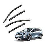 Дефлектори вікон вітровики до Kia Niro 2016-2022  З Хром Молдингом, фото 3