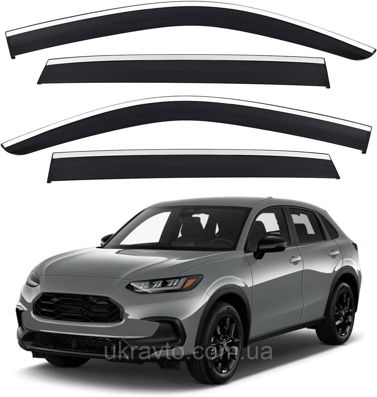 Вітровики з хромом (4 шт.) Honda HR-V USA/ Honda ZR-V 2022+
