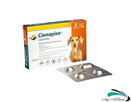 Сімпаріка (Simparica), таблетка 20 мг від бліх та кліщів для собак вагою 5 - 10 кг, упаковка (3 шт)