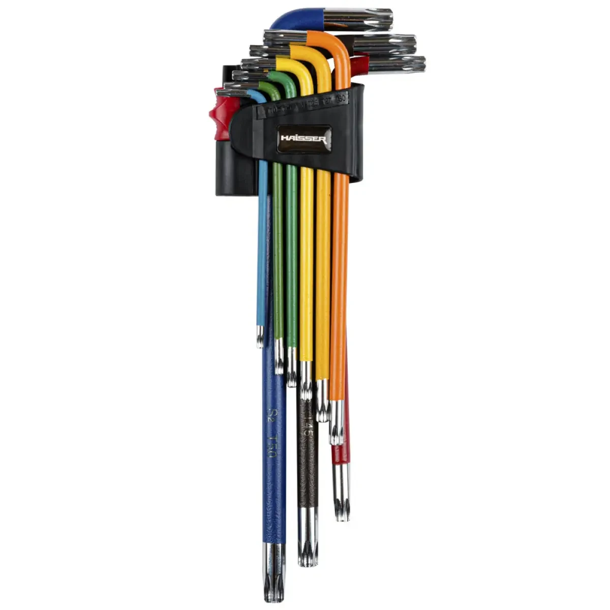 Набір Г-подібних ключів TORX екстрадов.з отв.9 од.S2,T10-50 Haisser