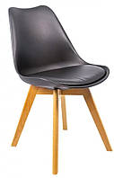 Крісло (стілець) для кухні обіднє Bonro Бонро B-487 чорне (40070005)